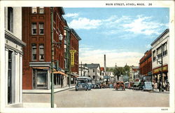 Main Street View Athol, MA Postcard Postcard