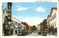 Main Street View Athol, MA Postcard Postcard