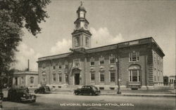 Street View of Memorial Building Athol, MA Postcard Postcard