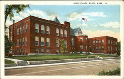 Street View of High School Postcard