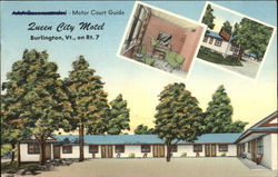 Queen City Motel Burlington, VT Postcard Postcard