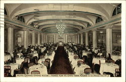 Hotel Dennis Dining Room--Famed for Its Own Farm Foods Postcard
