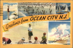 Greetings from Ocean City, NJ Postcard