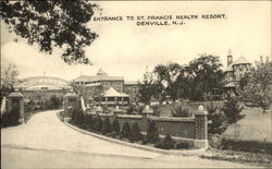 Entrance to St Francis Health Resort Denville, NJ Postcard Postcard