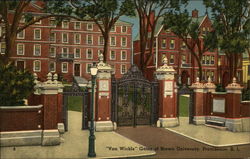 "Van Wickle" Gates of Brown University Postcard