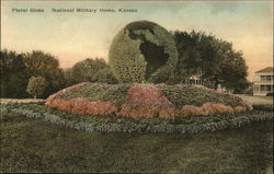Floral Globe, National Military Home Postcard