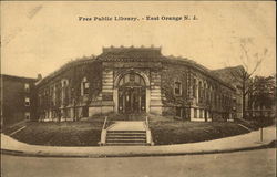 Street View of Free Public Library East Orange, NJ Postcard Postcard