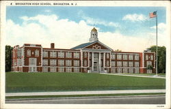 Street View of Bridgeton High School Postcard