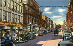 Merrimack Street, Looking South Haverhill, MA Postcard Postcard