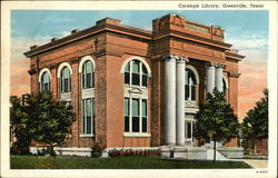 Carnegie Library Greenville, TX Postcard Postcard