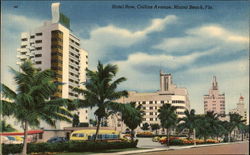 Hotel Row, Collins Avenue Miami Beach, FL Postcard Postcard