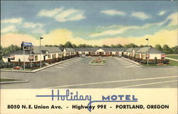 Holiday Motel Portland, OR Postcard Postcard