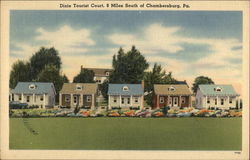 Dixie Tourist Court and Grounds Chambersburg, PA Postcard Postcard