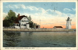 Grassy Island Lighthouse Postcard