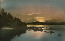 Twilight from the Rangeley Lake Hotel Maine Postcard Postcard