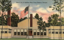 New USO Building Camp Stewart, GA Postcard Postcard