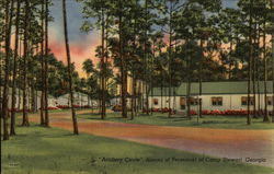 Artillery Circle - Homes of Personnel Camp Stewart, GA Postcard Postcard