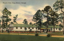 Hospital Area and Grounds Camp Stewart, GA Postcard Postcard