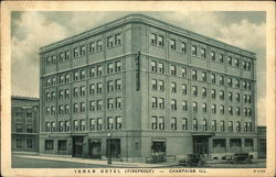 Inman Hotel Champaign, IL Postcard Postcard