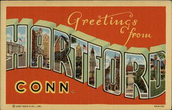 Greetings from Hartford Connecticut Postcard Postcard