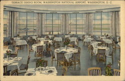 Washington National Airport - Terrace Dining Room Postcard