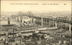 Mystic River Bridge Boston, MA Postcard Postcard