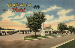 Shangri La Motel Dodge City, KS Postcard 
