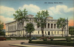 Library Detroit, MI Postcard Postcard