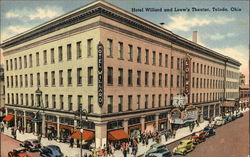 Hotel Willard and Loew's Theater Toledo, OH Postcard Postcard