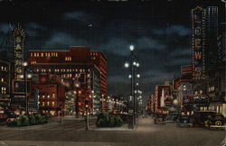 Canal Street at Night Postcard