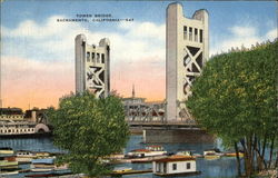 Tower Bridge Sacramento, CA Postcard Postcard