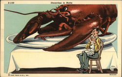 Dinnertime in Maine Postcard