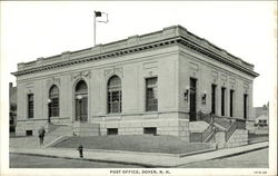 Street View of Post Office Dover, NH Postcard 