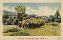 Greetings from Mont Vernon New Hampshire Postcard Postcard