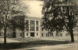 Street View of High School and Grounds Franklin, NH Postcard Postcard