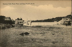Eastman Falls Power Plant and Dam Franklin, NH Postcard 