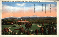 Mt. Washington Hotel and Presidential Range Postcard