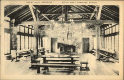 Great Hall Interior, Edith Macy Training School Briarcliff Manor, NY Postcard Postcard