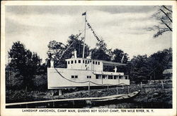 Landship Amochol, Camp Man, Queens Boy Scout Camp Postcard