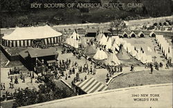 Boy Scouts of America Service Camp 1939 NY World's Fair Postcard Postcard
