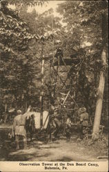 Observation Tower at the Dan Beard Camp Bohemia, PA Postcard Postcard