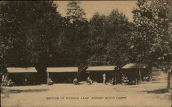 Section of Pioneer Camp, Rodney Scout Camps Postcard