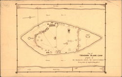 Map of Treasure Island Camp Postcard
