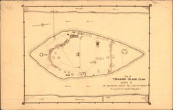 Map of Treasure Island Camp Point Pleasant, PA Postcard Postcard