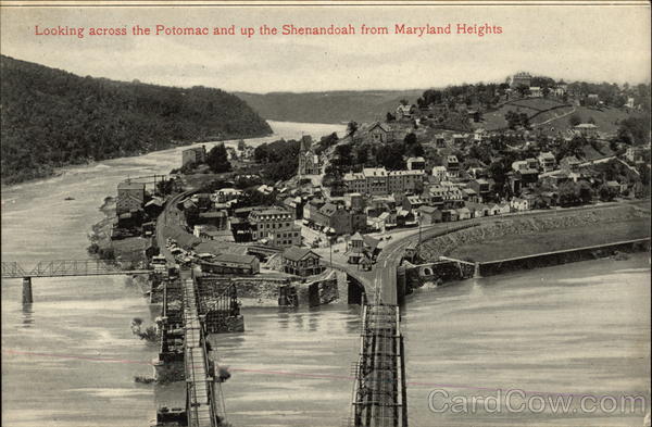 Looking Across the Potomac and Up the Shenandoah from Maryland Heights Harpers Ferry West Virginia