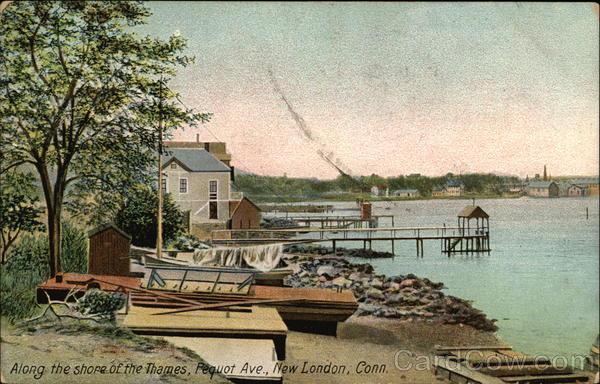 Along the shore of the Thames, Pequot Avenue New London Connecticut