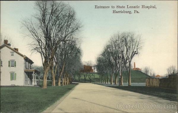 Entrance to State Lunatic Hospital Harrisburg Pennsylvania