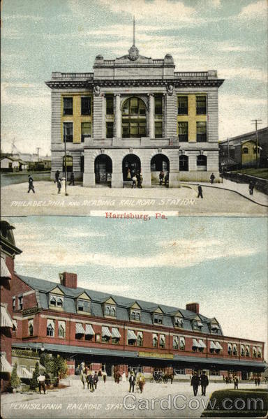 Two Harrisburg Railroad Stations Pennsylvania