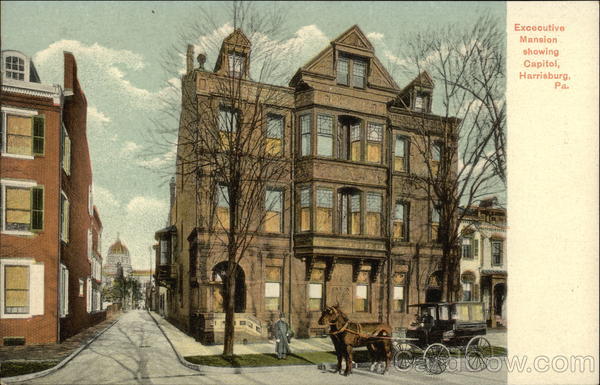 Executive Mansion showing Capitol Harrisburg Pennsylvania