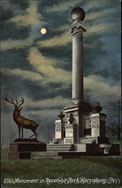 Elk's Monument in Reservoir Park Harrisburg Pennsylvania